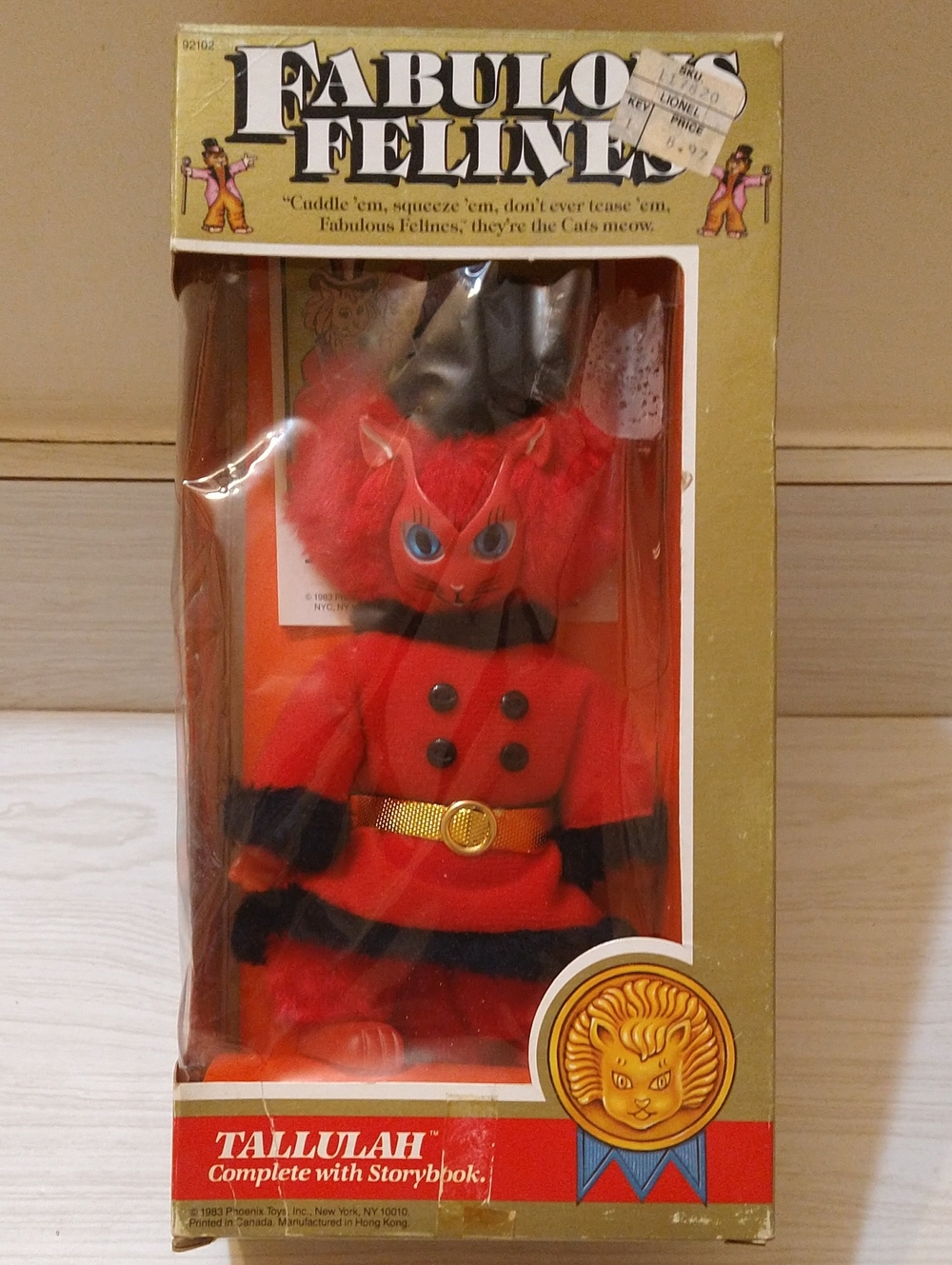 Vintage RARE 1983 Fabulous Felines Mego Figure Phoenix Toys Cat Plush Doll